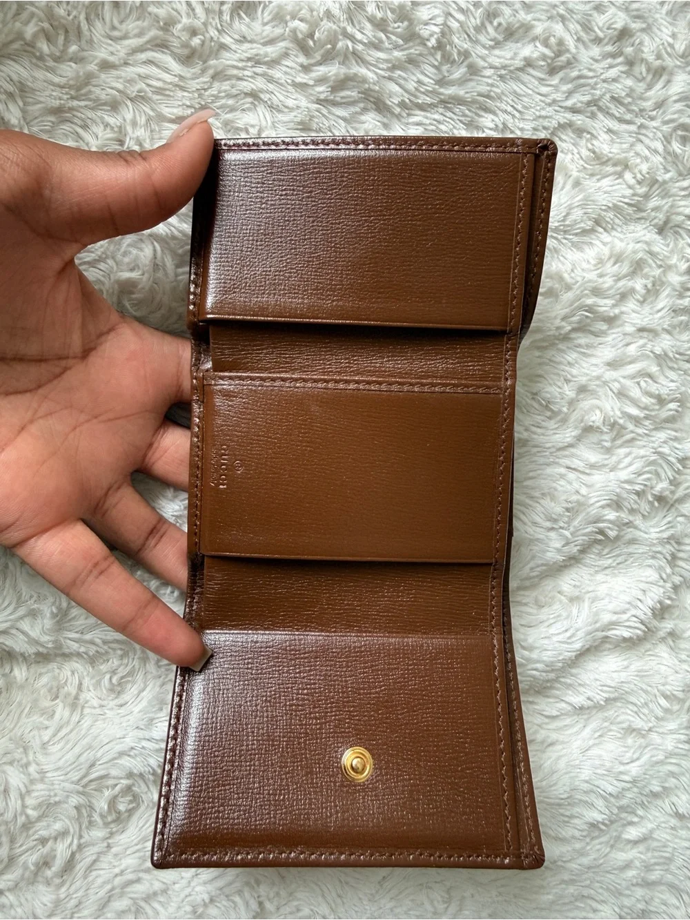Gucci Signature GG Canvas Horsebit Card Holder - Brown/Beige - Picture 3 of 6